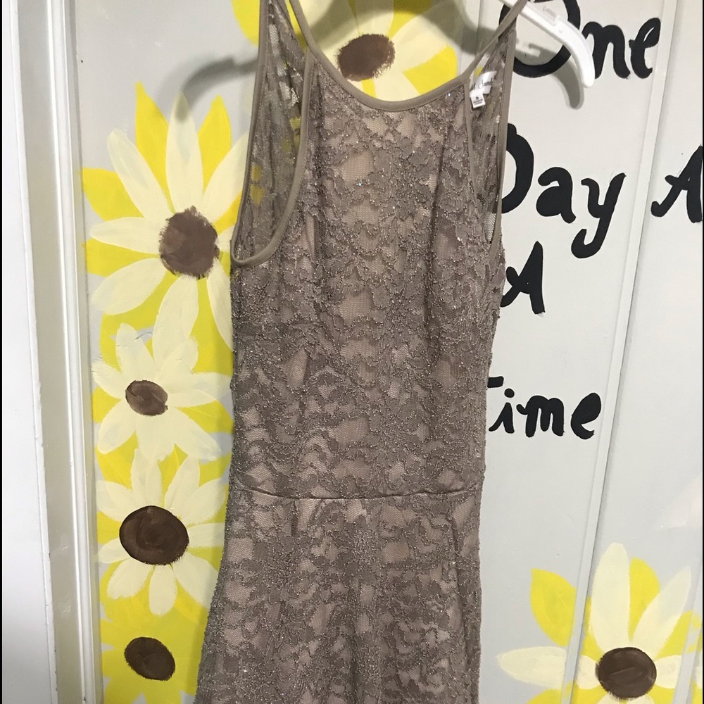 Tan sparkly dress!